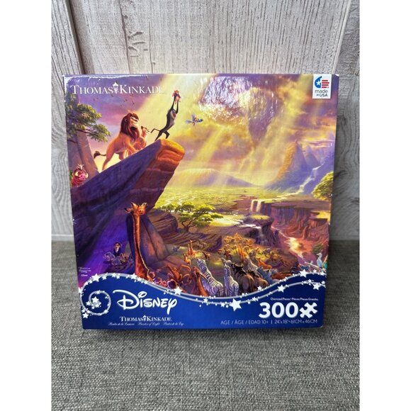 Thomas Kinkade Disney The Lion King 300 Piece Jigsaw Puzzle - Picture 1 of 2